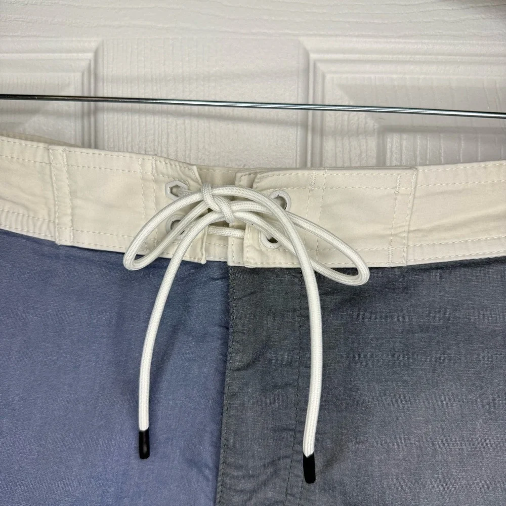 RVCA Men's Swim Board Shorts - Blue and Gray Size 34 Waist GUC